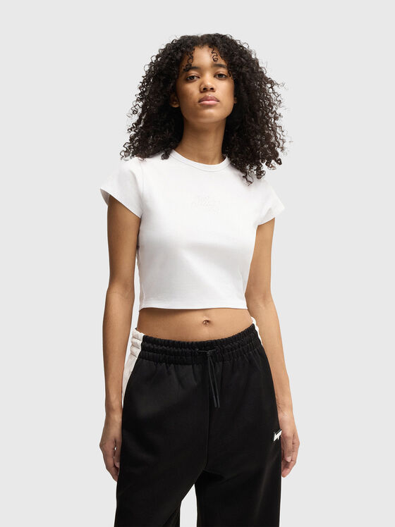 DOME cotton T-shirt with oval neckline - 1