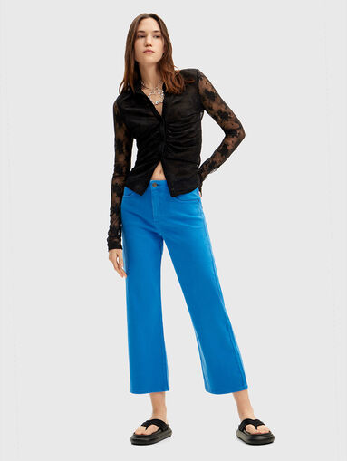 Cropped blue jeans - 5