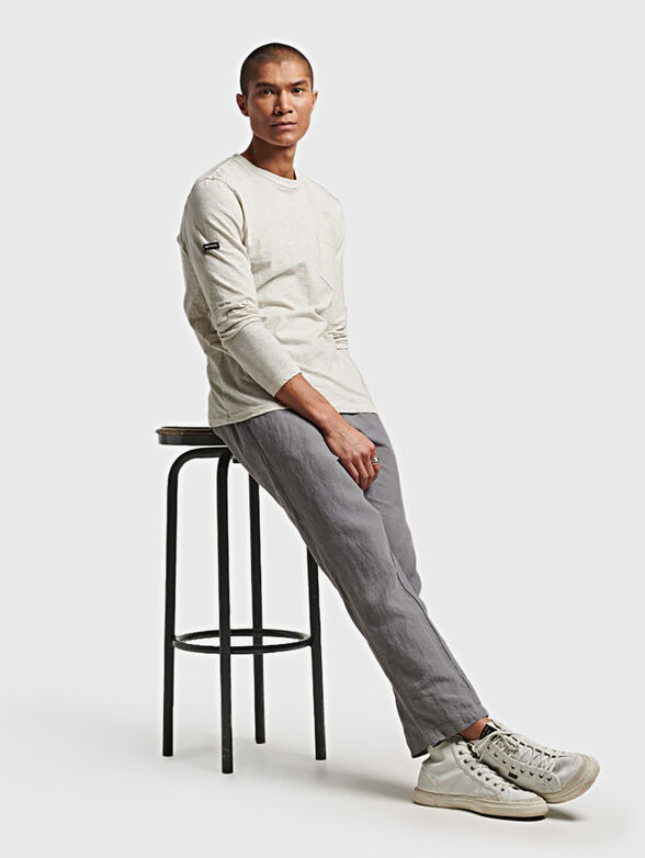 STUDIOS gray linen trousers - 6