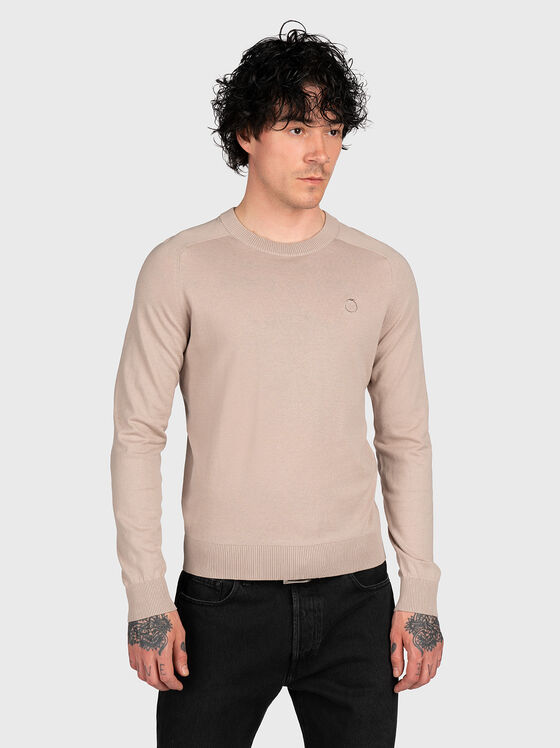 Pulover cu detaliu cu logo - 1