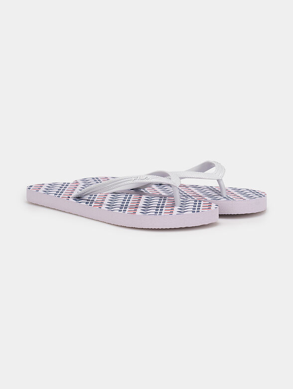 TROY LOGO flip-flops with monogram logo print - 2