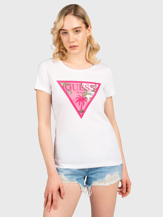 Tricou cu logo tropical imprimat - 1