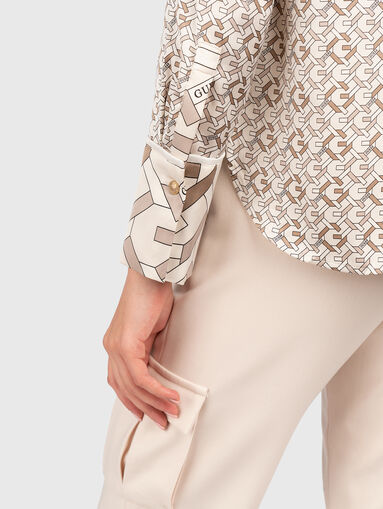 ALEXANDRA satin shirt with logo print - 5