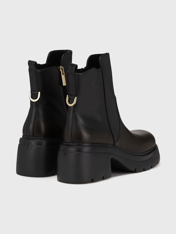 CARRIE 06 leather ankle boots with logo detail - 3