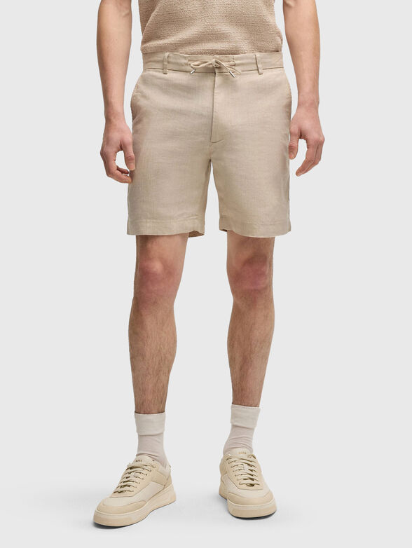 Linen shorts with ties - 1