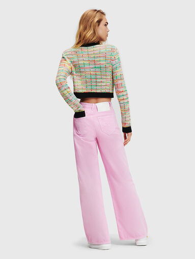 Multicoloured cardigan with contrasting edges - 3