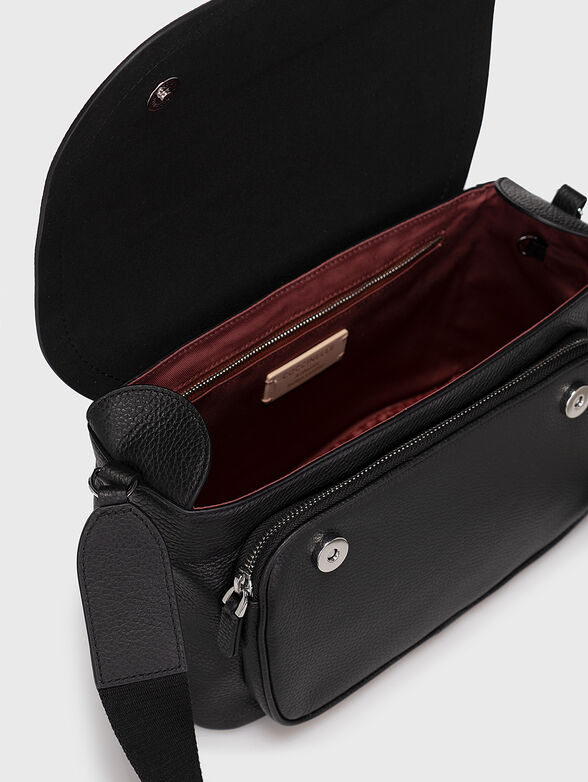 Black crossbody bag with metal detail - 6