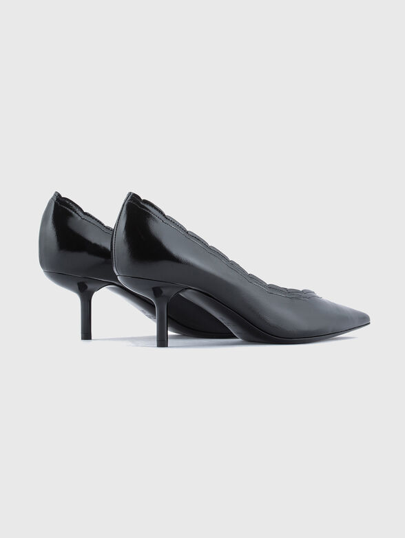 Leather patent heeled shoes - 3