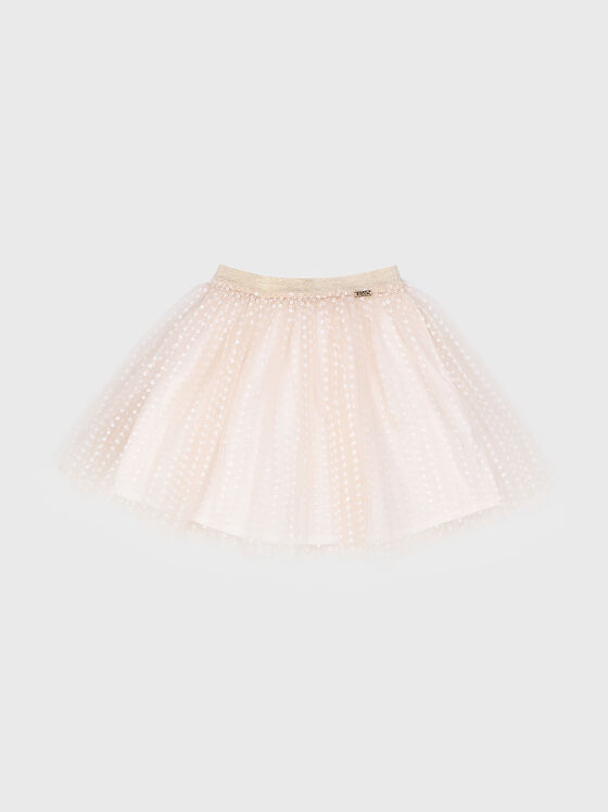 Beige skirt with logo detail - 1